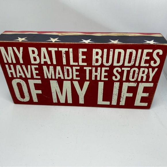 Primitives by Kathy patriotic distressed box sign - Picture 2 of 8